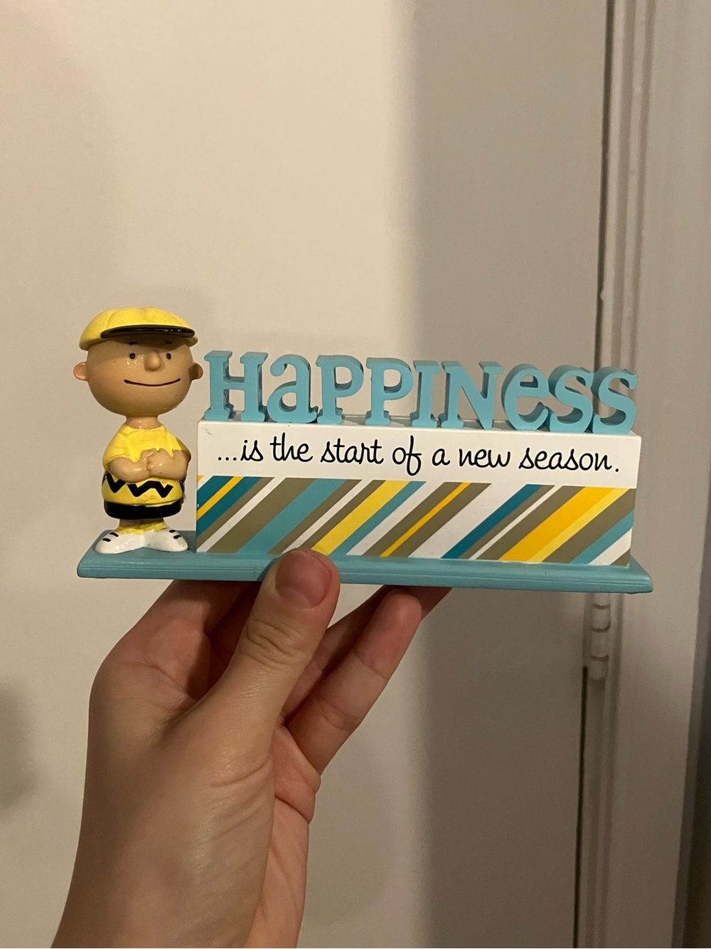 Hallmark Peanuts Charlie Brown Sign Happiness is the Start of a New Season